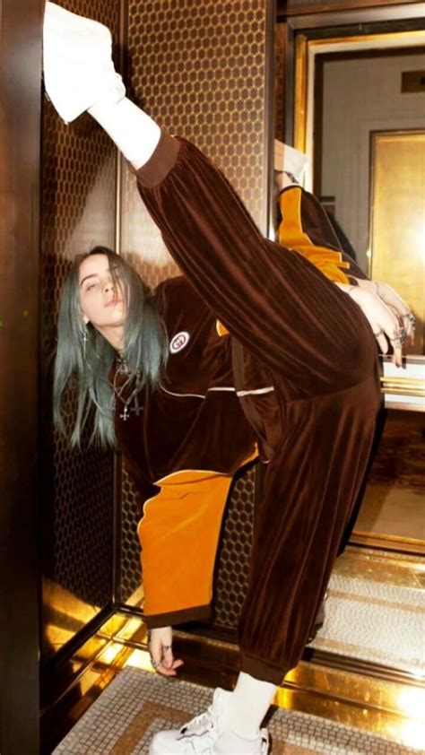 billie eilish bending over.